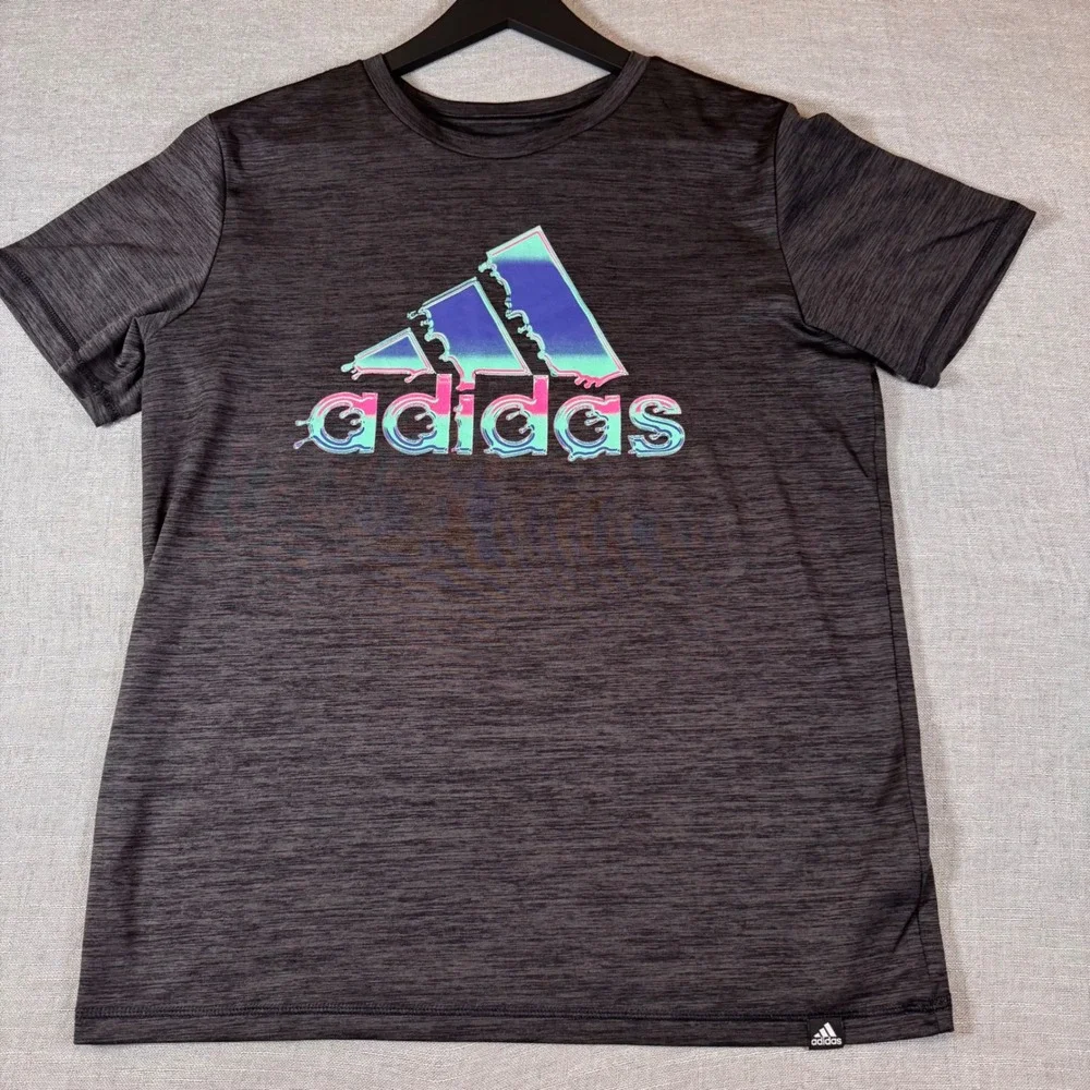 Adidas AEROREADY XL‎ Kids T-Shirt Gray Heather Athletic Training Top